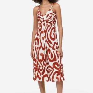 Twist detail spaghetti summer dress